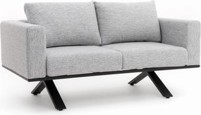 Sofa ogrodowa 2 osobowa MARABELLA szara nowoczesna aluminiowa