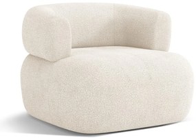 Beżowy fotel z materiału bouclé Jenny – Micadoni Home