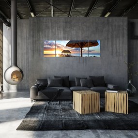 Obraz - Zachód słońca na Mauritiusie (170x50 cm)