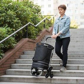 Jurhan Torba na zakupy na kółkach do schodów COMFORT, 50l, czarna