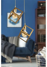 Metalowa lampa sufitowa w kolorze złota Magnezya – Squid Lighting