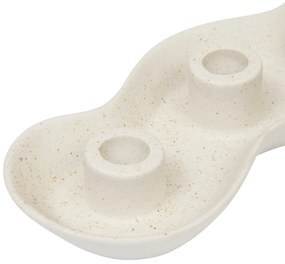 Ceramiczny świecznik na 4 długie świece CHERRY, 32,5 x 4,4 x 11,2 cm