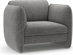 Ciemnoszary fotel z tkaniny szenilowej Georgia – Micadoni