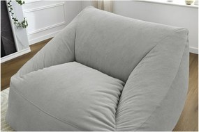 Jasnoszary sztruksowy worek do siedzenia Lilibet – Bobochic Paris