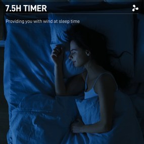 HOMCOM Wentylator Stojący z Nawilżaniem i Funkcją Cichego Snu, Mobilny, Sterowanie Zdalne, Czarny/Biały