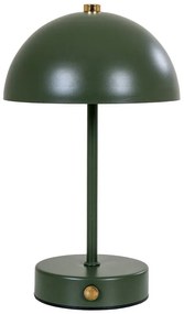 Ciemnozielona lampa stołowa LED z metalowym kloszem (wysokość 25 cm) Holt – House Nordic