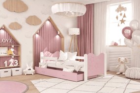 Łóżko dziecięce Lyon 80x160 80x190 z szufladą barierką stelażem Flex gwiazdki księżyc