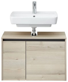 Wisząca szafka bez umywalki w dekorze sosny w naturalnym kolorze 53x80 cm Quickset 393 – Pelipal
