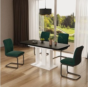 Stół jadalny czarny/biały 120x80x77.3 fenaro