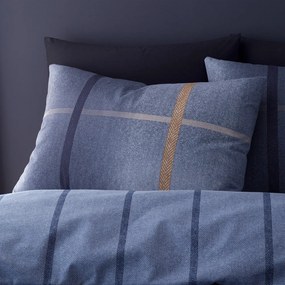 Ciemnoniebieska flanelowa pościel dwuosobowa 230x220 cm Melrose Tweed Check – Catherine Lansfield