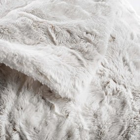 Szarobeżowy koc ze sztucznego futra 180x220 cm Alaska – douceur d'intérieur