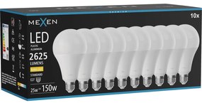 Mexen Nova 10x żarówka LED E27, A95, 25W, Ciepła - 3000K, 2625 lm - L100-E27-2530-01x10