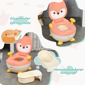 ZONEKIZ Dziecięcy nocnik w kształcie liska, nocnik dla dzieci z uchwytem