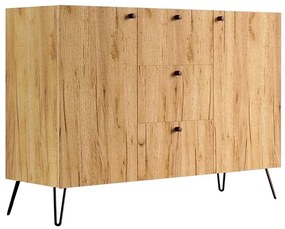 Industrialna komoda na nóżkach dąb craft - Zorina 3X