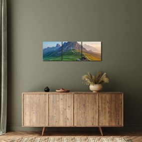 Obraz - Dolomity (z zegarem) (90x30 cm)