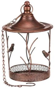Zawieszana metalowa karmnik/poidło miedziane, 17 x17 x 70 cm