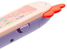 Baby Mix Telefon dla dzieci Papuga różowa, 8 x 14x 2 cm