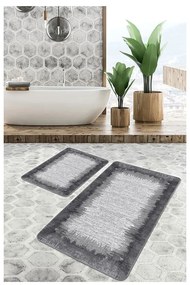 Czarno-szare dywaniki łazienkowe zestaw 2 szt. 60x100 cm – Mila Home