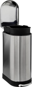 Wąski kosz na śmieci Ariane, ze stali nierdzewnej, z pedałem, 30 l