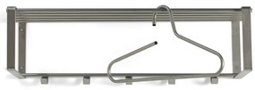 Metalowy wieszak ścienny w kolorze srebra z półką Rex – Spinder Design