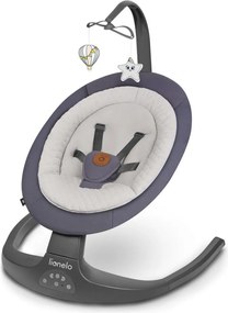 Lionelo - Huśtawka dla dzieci z melodią RALF 4xAA Grey Graphite + pilot zdalnego sterowania