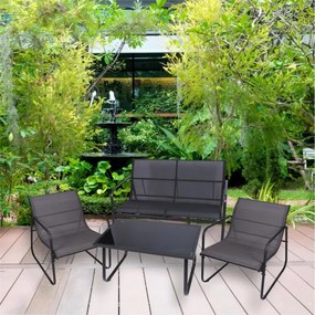 Zestaw ogrodowy Astoria, stal, szary