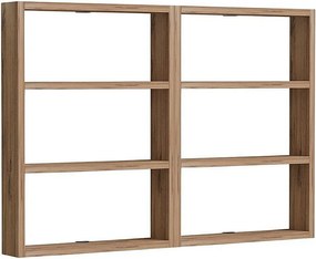 Designowa półka ścienna z 6 półkami z melaminy drewnianej H60 cm - JOY