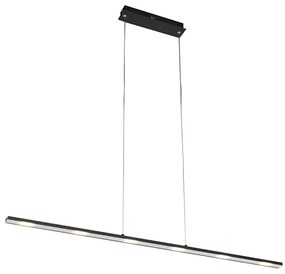 Designerska lampa wisząca czarna z diodą LED i ściemniaczem dotykowym - Platina