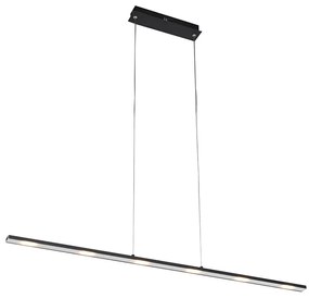 Designerska lampa wisząca czarna z LED i ściemniaczem dotykowym - PlatinaDesignerski Oswietlenie wewnetrzne