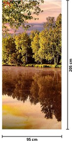 Fototapeta na drzwi - Za rzeką (95x205cm)