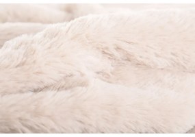 Białobeżowy koc ze sztucznego futra 150x200 cm Ruby – Tiseco Home Studio