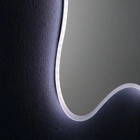 Lustro LED w kształcie "Gresham" odwracalne z podświetlaną ramą cm 100x75h