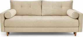 Sofa z Funkcją Spania LONAR Beżowa Boucle Nowoczesna
