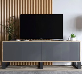 Szafka RTV NILA 8 dąb wotan/grafit mat 150