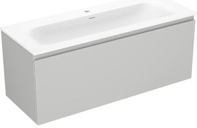 Mexen Orio szafka łazienkowa 120 cm z umywalką Vela, 1 szuflada, szara mat/biała mat - 91A10-12047-1-BF62-W23M01