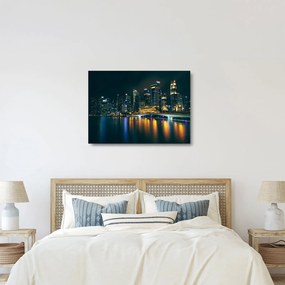 Obraz na szkle Singapuru nocą (70x50 cm)