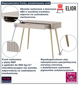Beżowa toaletka na złotych nóżkach B3-D27