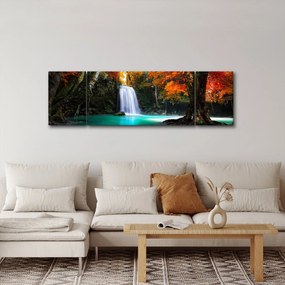 Obraz - Szmaragdowa Laguna (170x50 cm)