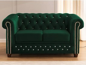 Zielona aksamitna rozkładana sofa 148 cm York Blik – Ropez