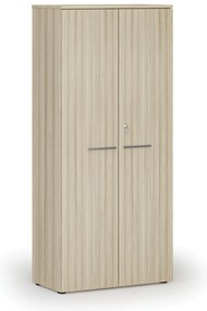 Szafa biurowa z drzwiami PRIMO WOOD, 800 x 420 x 1781 mm, dąb naturalny