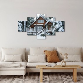 Obraz - Drewniany domek (125x70 cm)