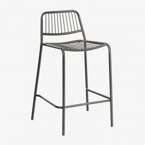 Elton Stołek Składany Wysoki Czarny Węgiel & ↑65 Cm - Sklum