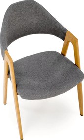 Krzesło na metalowym stelażu pokryte tkaniną K344