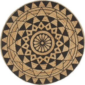 Czarny pleciony dywanik retro 150 cm Z8-M25