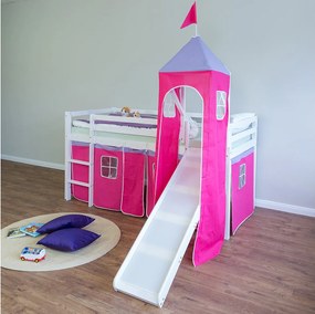 Łóżko piętrowe 90x200 cm Czerwone