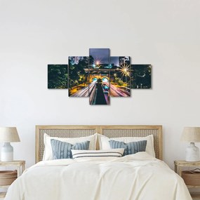 Obraz miasta nocą (125x70 cm)