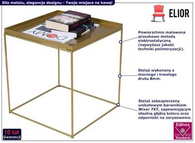 Złoty metalowy stolik kawowy - Diros 5X