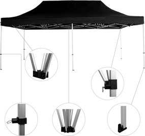 Namiot ogrodowy 3 x 6 INSTENT - system nożycowy  - kolor czarny