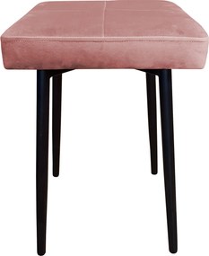 Taboret MAX tkanina Welur stelaż metalowy STOŁEK LOFT : Kolor nogi - Czarna stożek, Kolor tkaniny - VELVET - MG58, Typ tkaniny - Velvet