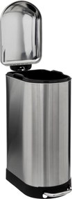 Wąski kosz na śmieci Ariane, ze stali nierdzewnej, z pedałem, 30 l